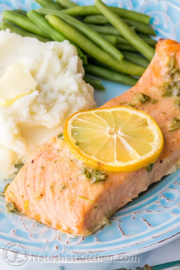 Our Favorite Baked Salmon Recipe - juicy, flaky and super delicious. A 5-Star recipe!! | natashaskitchen.com