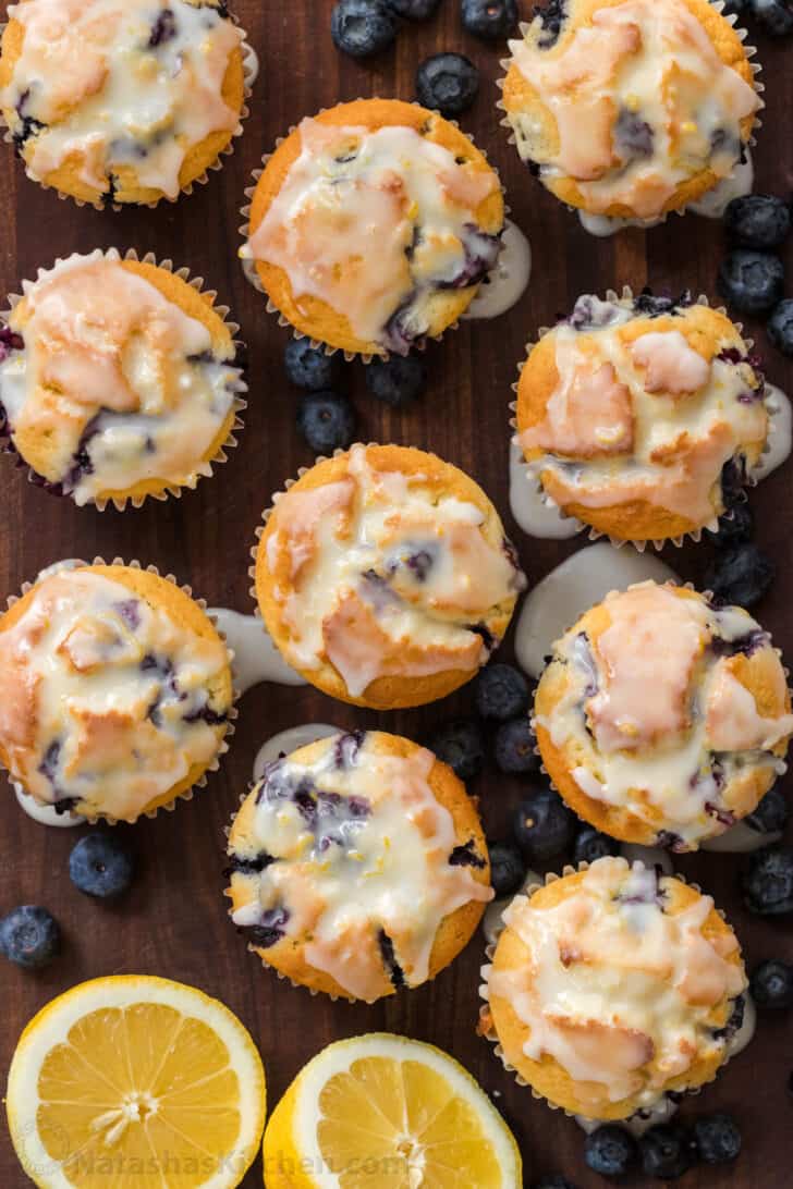 glazed blueberry muffins