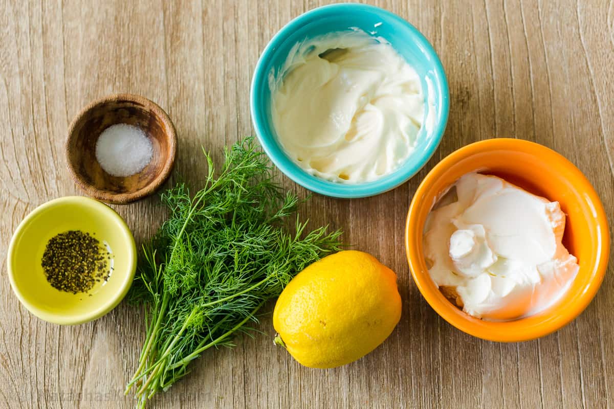 Ingredients for the best chicken salad dressing