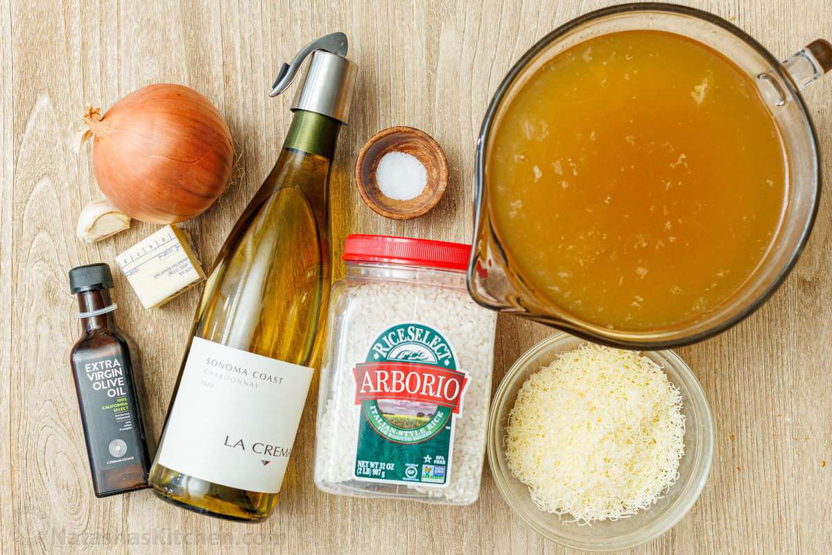 Ingredients for homemade risotto