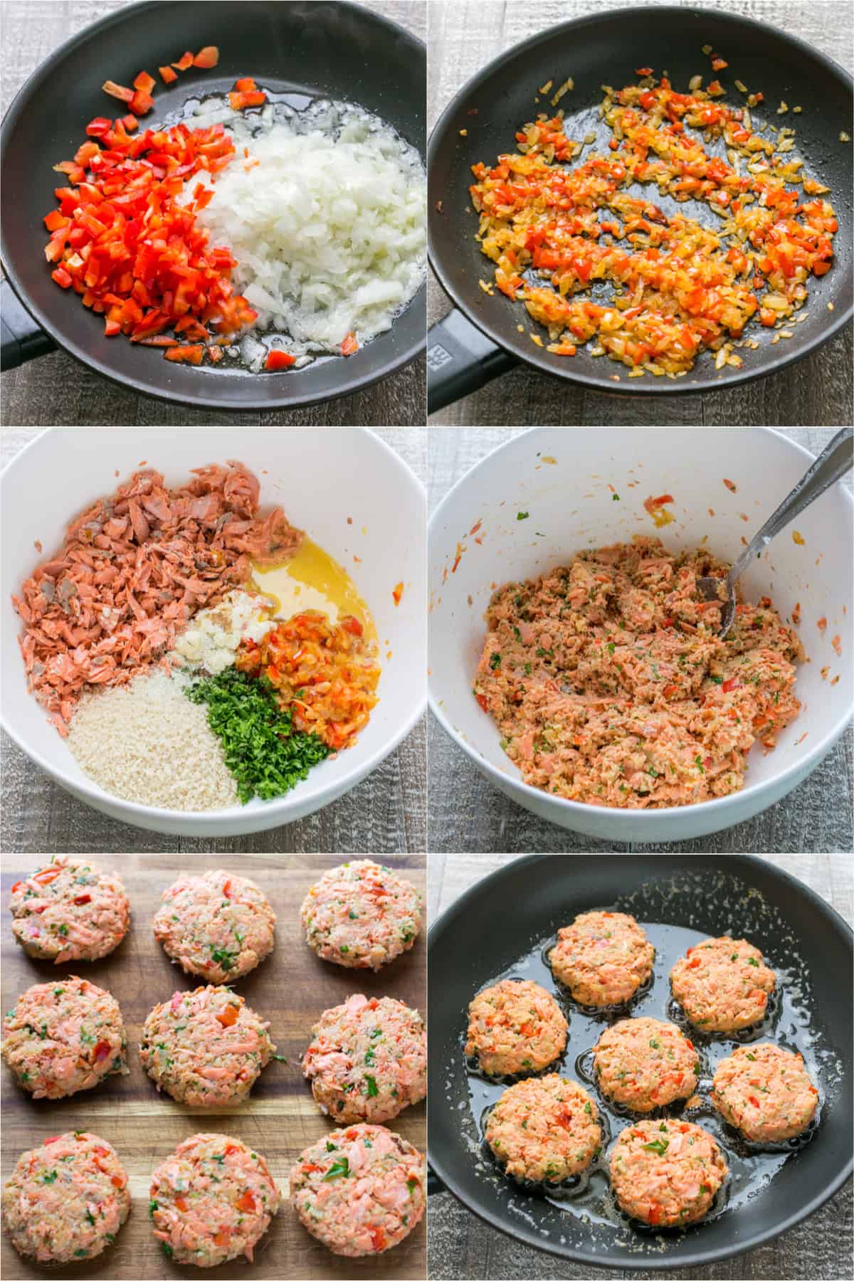 Step by step how to make salmon patties