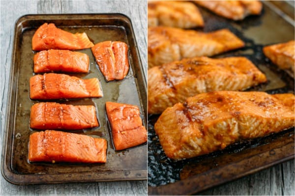 This teriyaki salmon recipe is a winner! Simple ingredients and no lengthy marinating needed. A flaky, juicy and delicious teriyaki glazed salmon recipe.